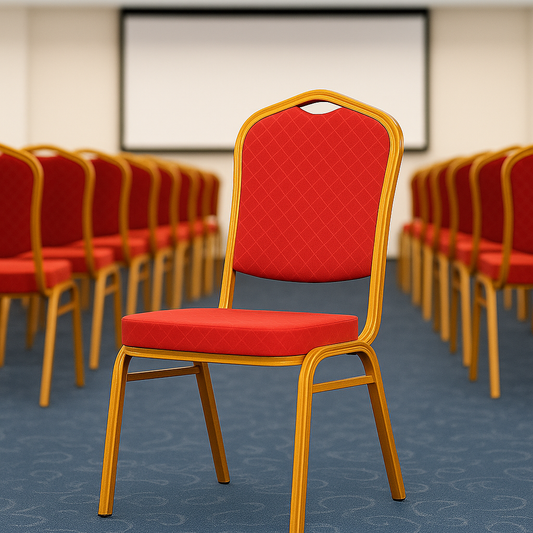 Silla roja para eventos, hoteles, conferencias