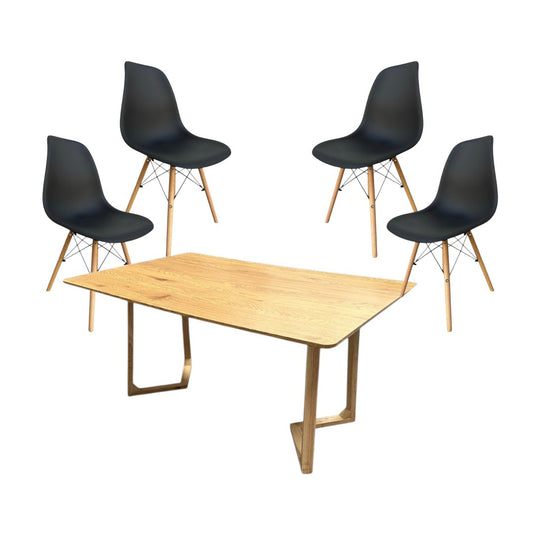 Juego de comedor, mesa con 4 sillas