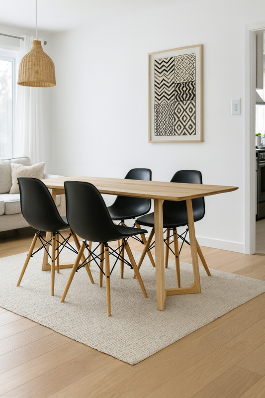 Juego de comedor, mesa con 4 sillas