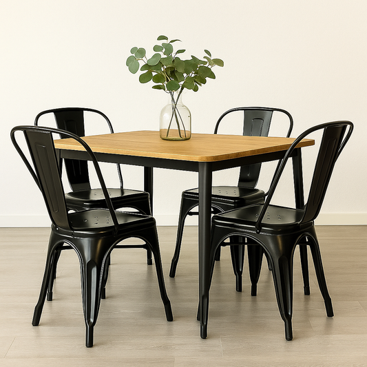 Pack x 4 sillas tolix negras apilables