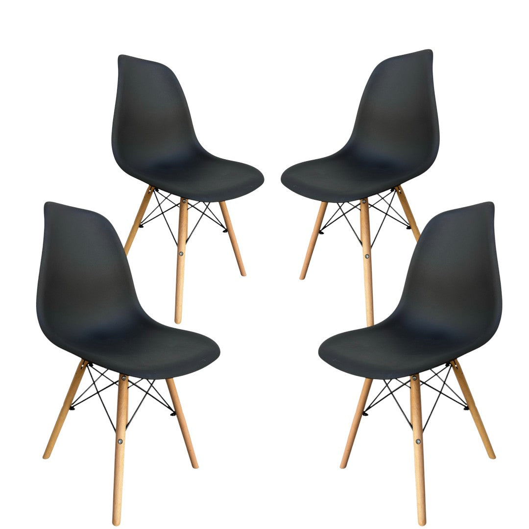 Pack x 4 sillas Eames en color gris o negro