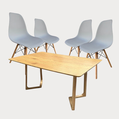 Juego de comedor, mesa con 4 sillas