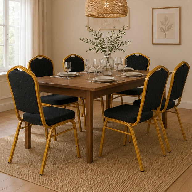 Silla negra para eventos, conferencias, hoteles
