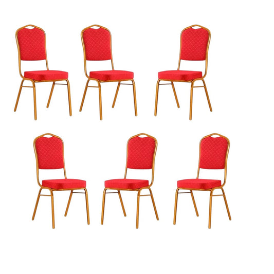 Pack x 6 sillas rojas para eventos, hoteles, conferencia, apilables